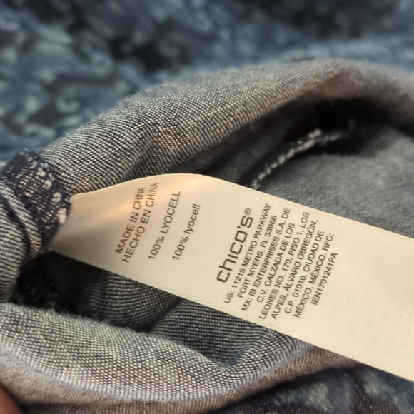 Chico's endless seahorses knee length beach vacation Bohemian dress - Picture 12 of 12